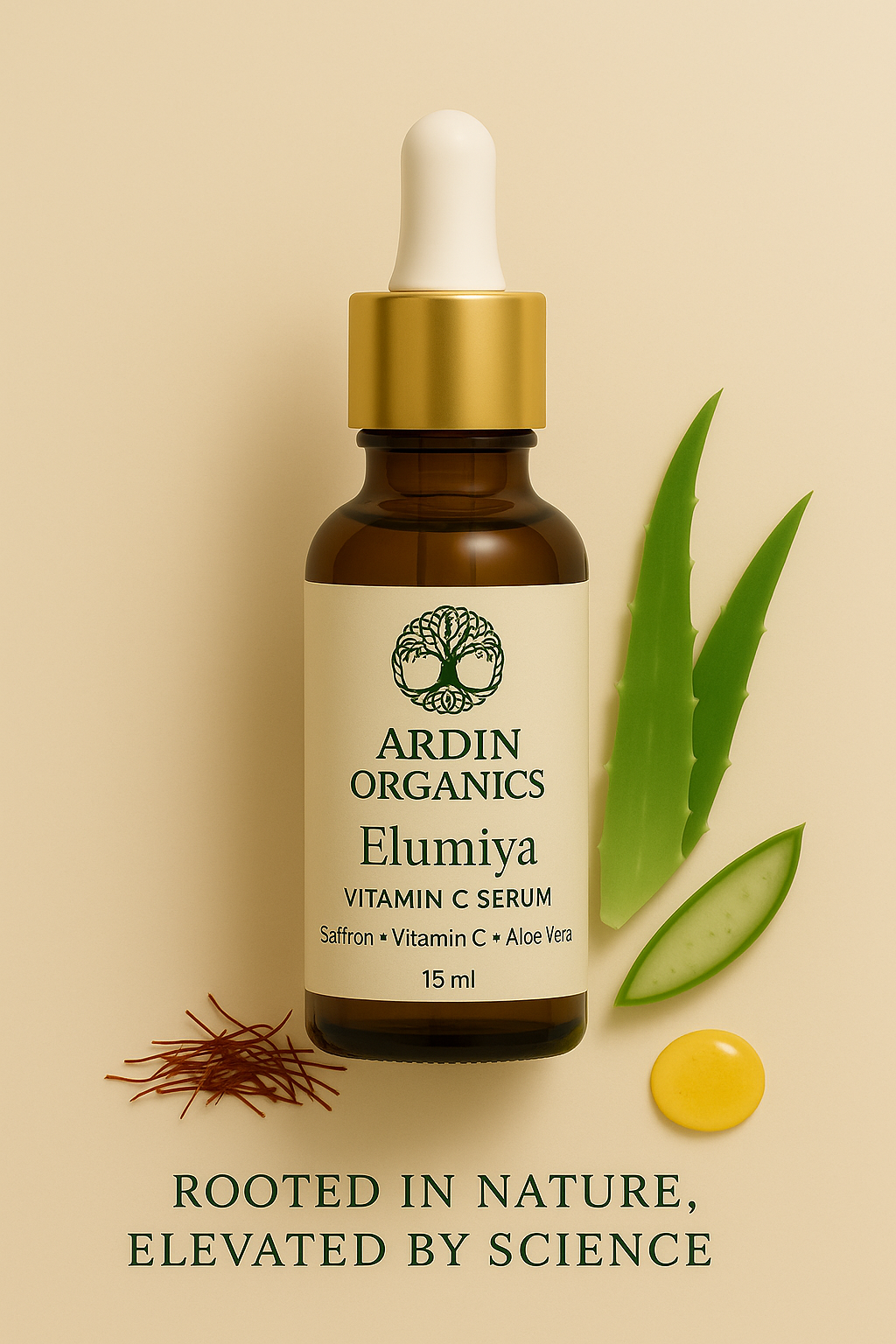 Elumiya Vitamin C Serum (10% + Saffron + Aloe)